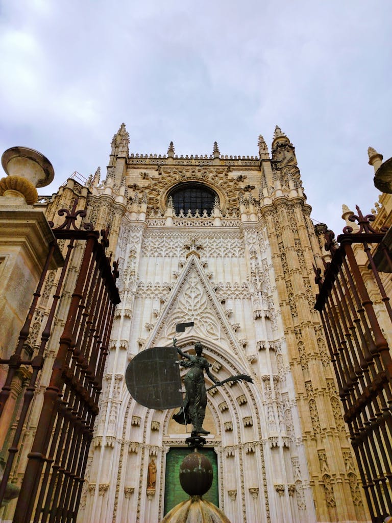 Facade of Seville Cathedral in Spain