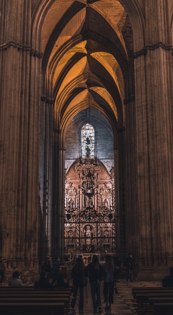 Interior of the Seville Cathedral, Spain